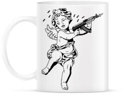 printfashion Cupido with AK-47 - Bögre - Fehér (2653273)