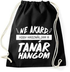 printfashion Tanár hang - Sportzsák, Tornazsák - Fekete (8590509)