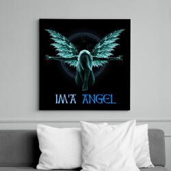 printfashion IM'A ANGEL - Vászonkép - Fekete (16200702)