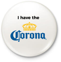 printfashion I have corona 2 - Kitűző, hűtőmágnes - Fehér (3087444)