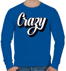 printfashion Crazy - Férfi pulóver - Királykék (1490016)