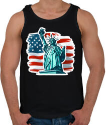 printfashion Usa liberty - Férfi atléta - Fekete (16194720)