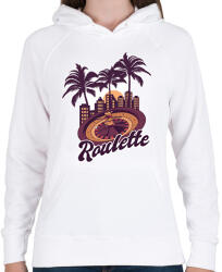 printfashion Rulett - Női kapucnis pulóver - Fehér (6388818)