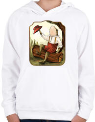 printfashion Vintage béka - Gyerek kapucnis pulóver - Fehér (13245405)