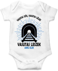 printfashion Vasutas szív, lélek - Baba Body - Fehér (7685442)