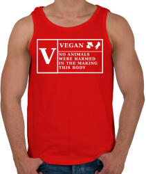 printfashion VEGAN - Férfi atléta - Piros (1569462)