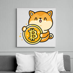 printfashion BITCOIN 4EVER 16 - Vászonkép - Fehér (6639688)