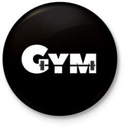 printfashion GYM - Kitűző, hűtőmágnes - Fekete (3092162)