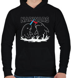 printfashion Narwars - Férfi kapucnis pulóver - Fekete (3292563)