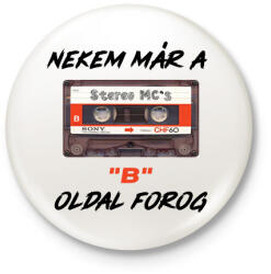 printfashion B oldal - Kitűző, hűtőmágnes - Fehér (12570740)