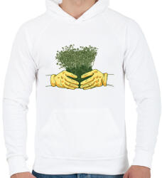 printfashion Kertész - Férfi kapucnis pulóver - Fehér (14595473)