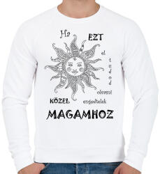 printfashion Közel engedlek - Férfi pulóver - Fehér (10874528)