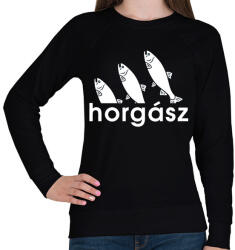 printfashion Horgász - Női pulóver - Fekete (4953274)