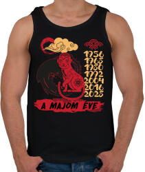 printfashion A majom éve - Férfi atléta - Fekete (7613787)