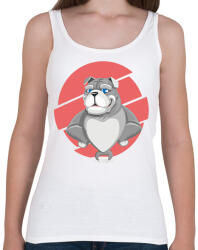 printfashion Muscle dog - Női atléta - Fehér (2937662)