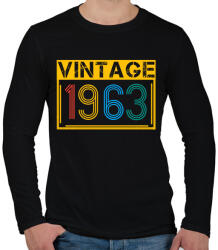 printfashion 1963 - Férfi hosszú ujjú póló - Fekete (13121008)