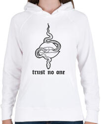 printfashion Trust no one - Női kapucnis pulóver - Fehér (16758502)