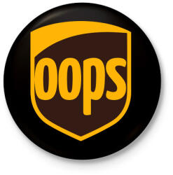 printfashion OOPS - Kitűző, hűtőmágnes - Fekete (3096508)