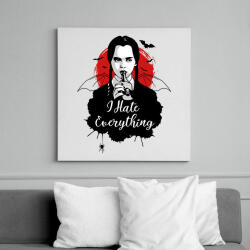 printfashion i hate everything - Vászonkép - Fehér (6633080)