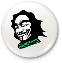 printfashion Anonymous - Kitűző, hűtőmágnes - Fehér (6130872)