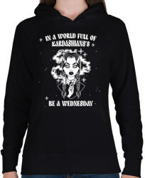 printfashion Légy Wednesday - Női kapucnis pulóver - Fekete (11611220)