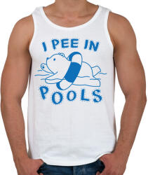 printfashion I pee in pools - Férfi atléta - Fehér (13554738)
