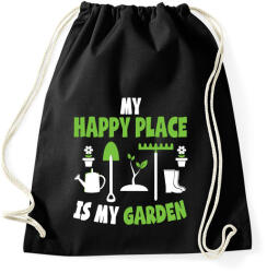 printfashion Happy place - Sportzsák, Tornazsák - Fekete (2511250)