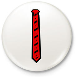 printfashion nyakkendo_cartoon - Kitűző, hűtőmágnes - Fehér (4299908)