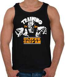 printfashion Dragon ball - Training to go Super Saiyan - Férfi atléta - Fekete (1480048)