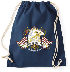 printfashion Született az USA-ban - Sportzsák, Tornazsák - Sötétkék (169525)