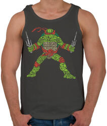 printfashion Ninja teknőc - Férfi atléta - Sötétszürke (71269)