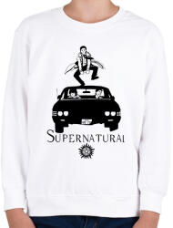 printfashion SUPERNATURAL RAJZ - Gyerek pulóver - Fehér (16849955)