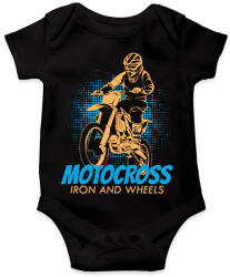 printfashion Motocross - Baba Body - Fekete (13740348)