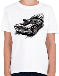 printfashion Muscle car - Gyerek póló - Fehér (16659024)