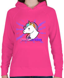 printfashion UNICORN TEAM - Női kapucnis pulóver - Fukszia (11598523)