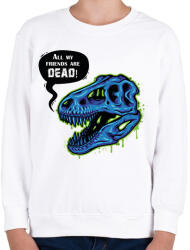 printfashion All my friends are dead! - Gyerek pulóver - Fehér (6929814)
