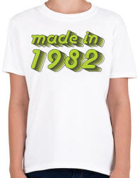 printfashion made-in-1982-green-grey - Gyerek póló - Fehér (486145)