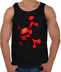 printfashion piros koponya - Férfi atléta - Fekete (4725318)