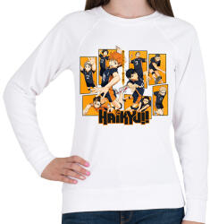 printfashion Haikyu - Női pulóver - Fehér (16329612)