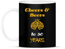 printfashion CHEERS AND BEERS 30 YEARS - Bögre - Fekete (1771054)