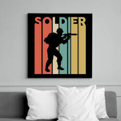 printfashion Soldier (colorful) - Vászonkép - Fekete (7703683)