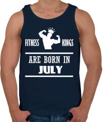printfashion Fitnessz királyok júliusban születtek - Férfi atléta - Sötétkék (1419784)