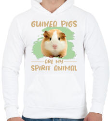 printfashion Guinea pigs are my spirit animal - Férfi kapucnis pulóver - Fehér (7091733)