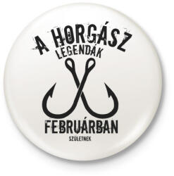 printfashion A horgász legendák - Kitűző, hűtőmágnes - Fehér (5002036)