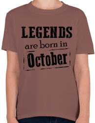 printfashion A legendák októberben születnek - Gyerek póló - Mogyoróbarna (378902)