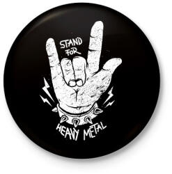 printfashion Heavy metal - Kitűző, hűtőmágnes - Fekete (3091167)