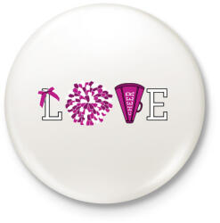 printfashion Love cheerleader - Kitűző, hűtőmágnes - Fehér (3087819)