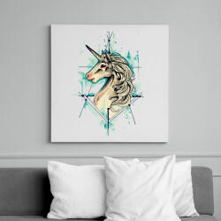 printfashion Painted Unicorn - Vászonkép - Fehér (6625464)