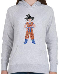 printfashion Goku - Női kapucnis pulóver - Sport szürke (69947)