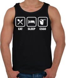 printfashion EAT SLEEP CSGO - Férfi atléta - Fekete (974130)